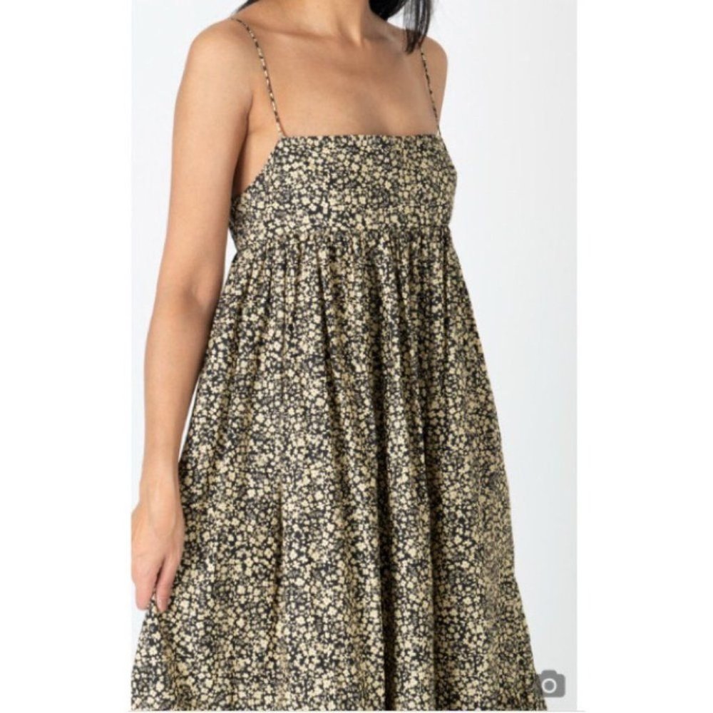 Matteau Tiered Empire Tiered Maxi Dress Golden  Primrose Ditsy Floral Size 8 - Picture 8 of 16